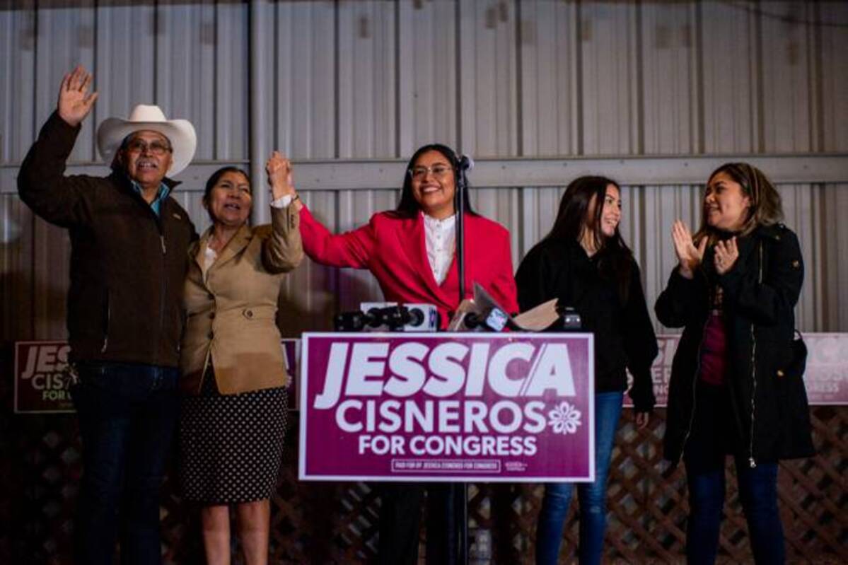 Congressional candidate Jessica Cisneros in Laredo, Tex. (Brandon Bell/Getty Images)