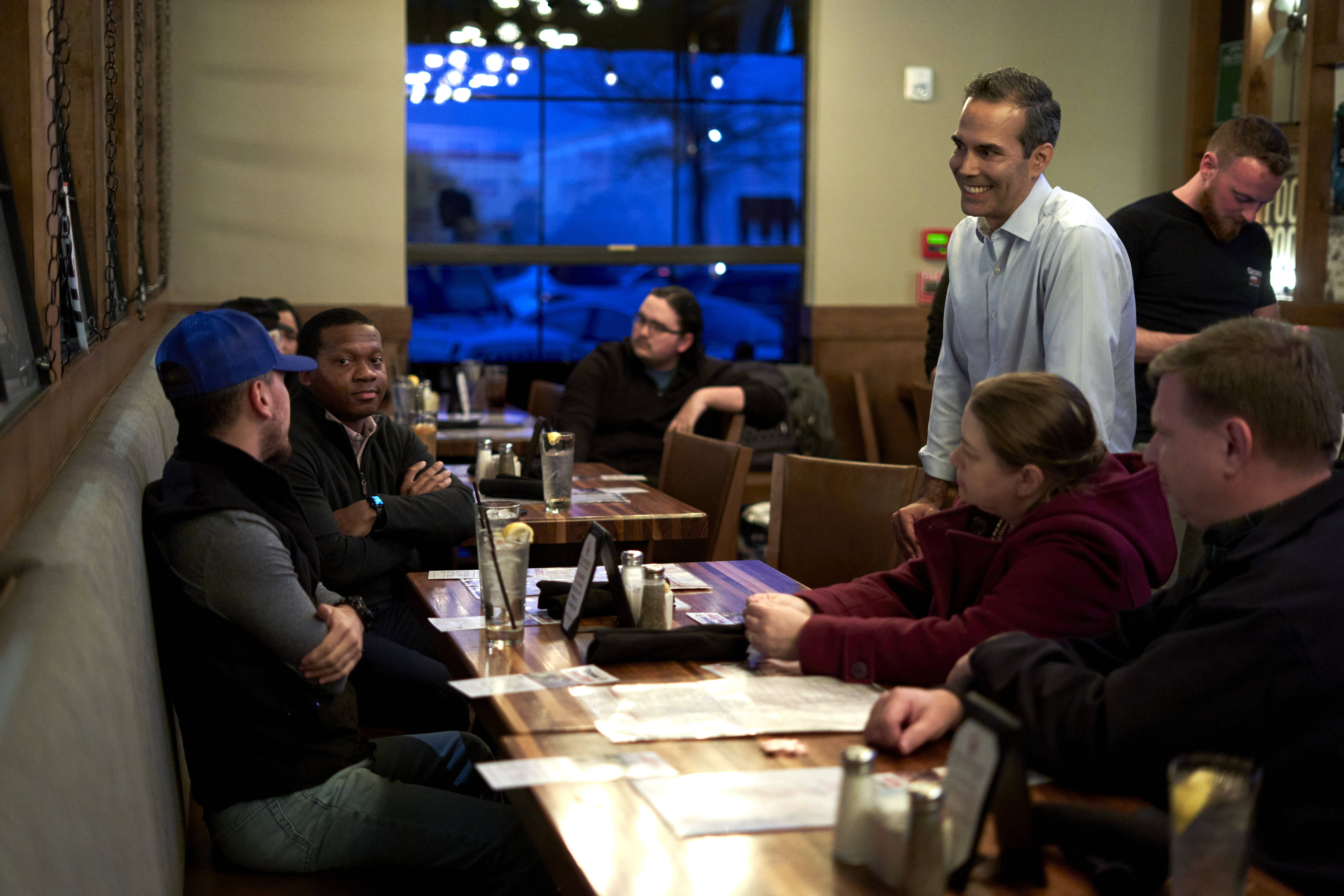 George P. Bush at a campaign stop in Garland, Tex., last week. (Cooper Neill for The Washington Post)