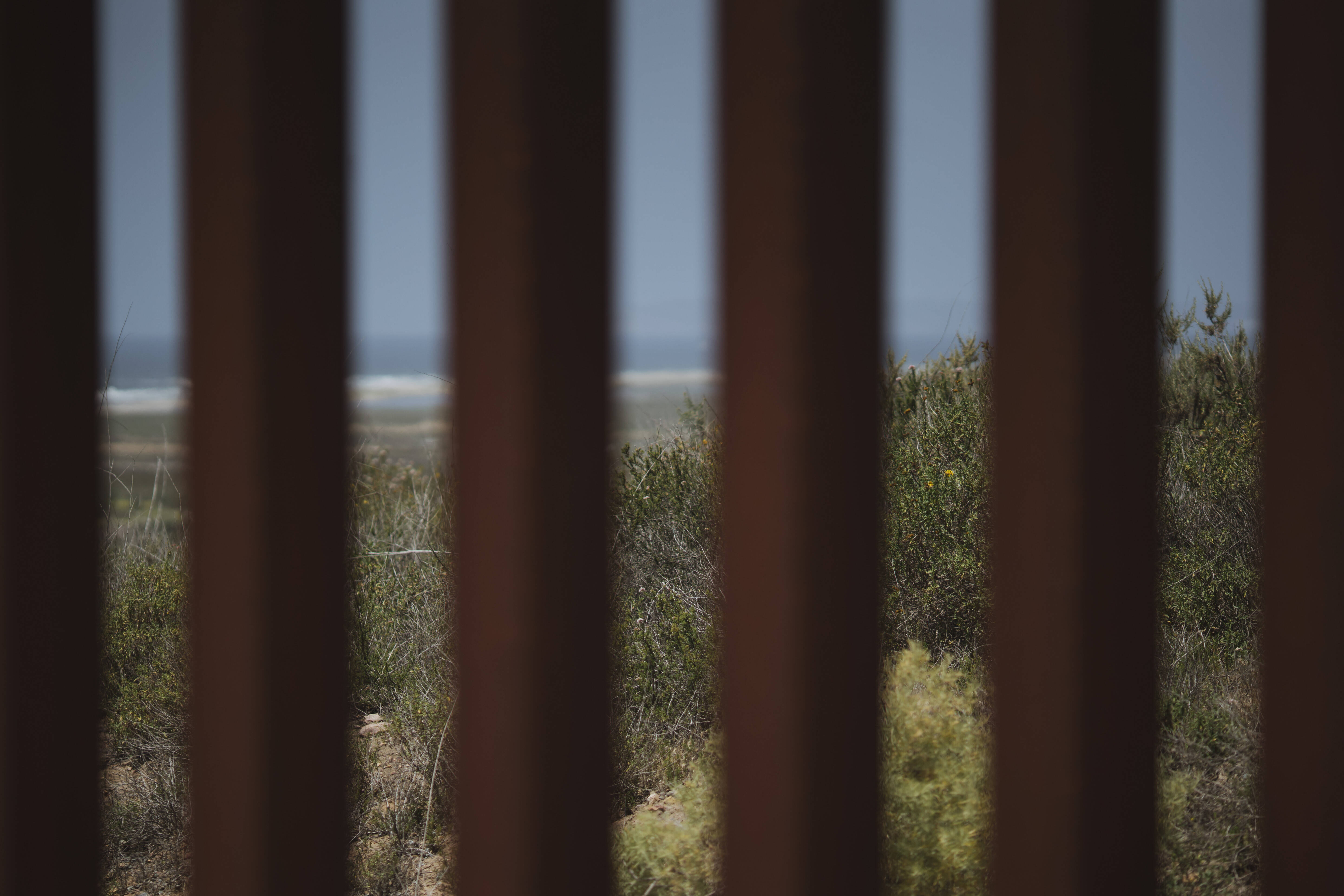 A section of the border wall in San Diego. (Eric Thayer for The Washington Post)