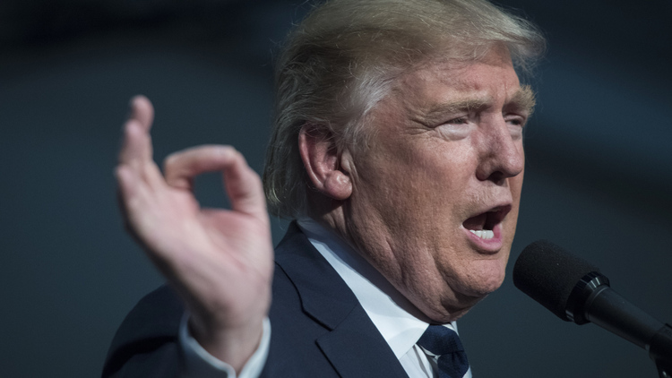 Trump speaks at the final rally of his campaign in Grand Rapids, Michigan. (Jabin Botsford/The Washington Post)</p>  