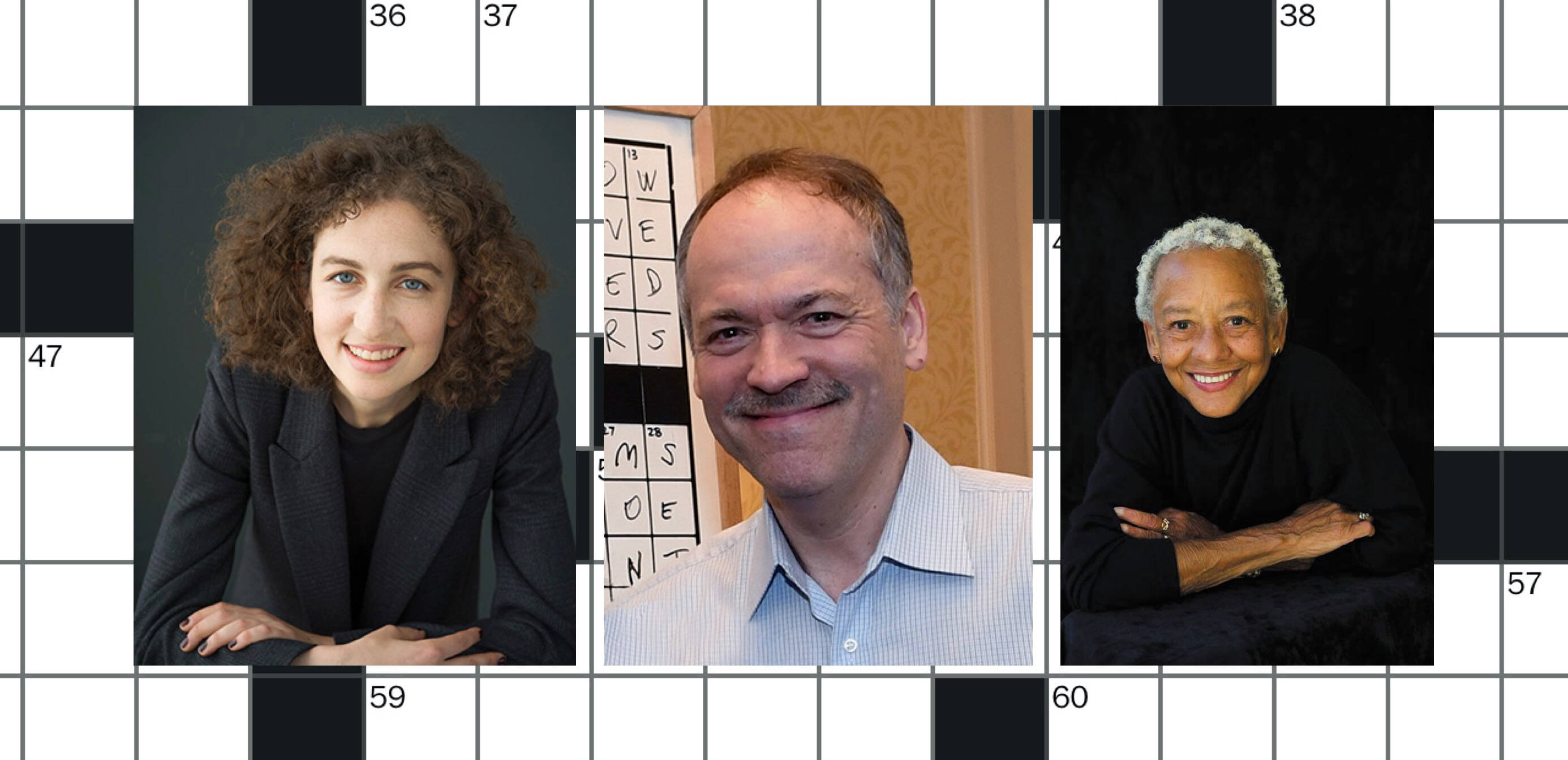 In-person: Adrienne Raphel, Will Shortz and Nikki Giovanni (Courtesy of the Library of Congress)