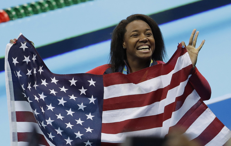 Simone Manuel made history last night.&nbsp;(AP Photo/Natacha Pisarenko)</p>  