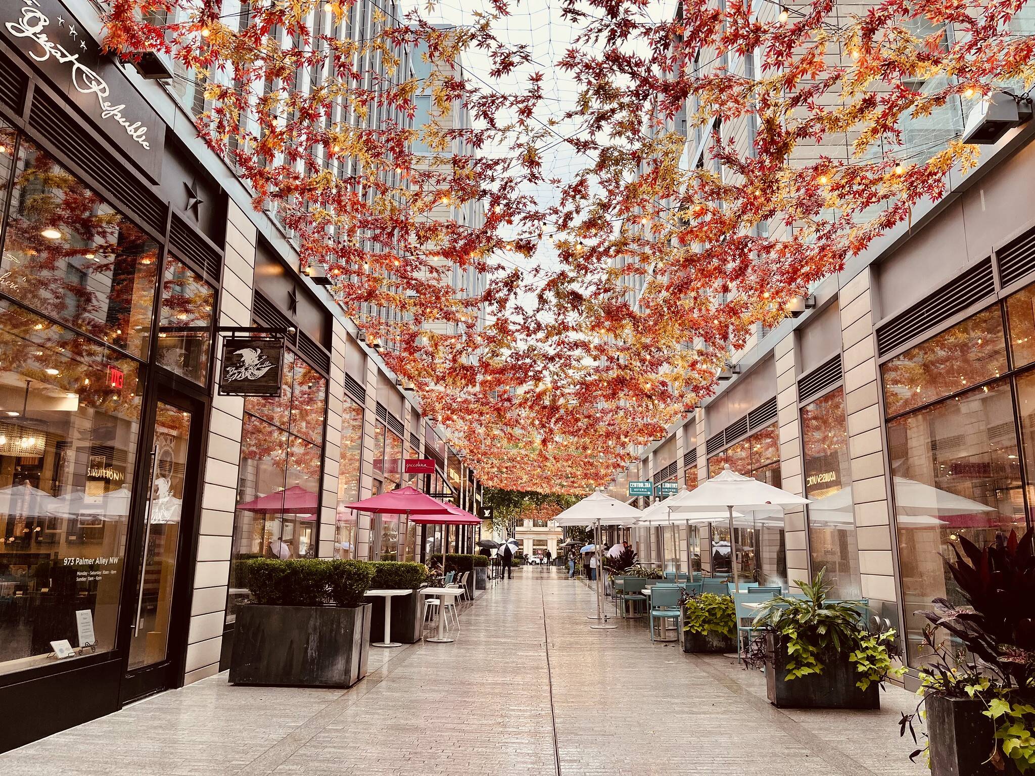 CityCenterDC with fall decorations Saturday. (Joe Flood/Flickr)