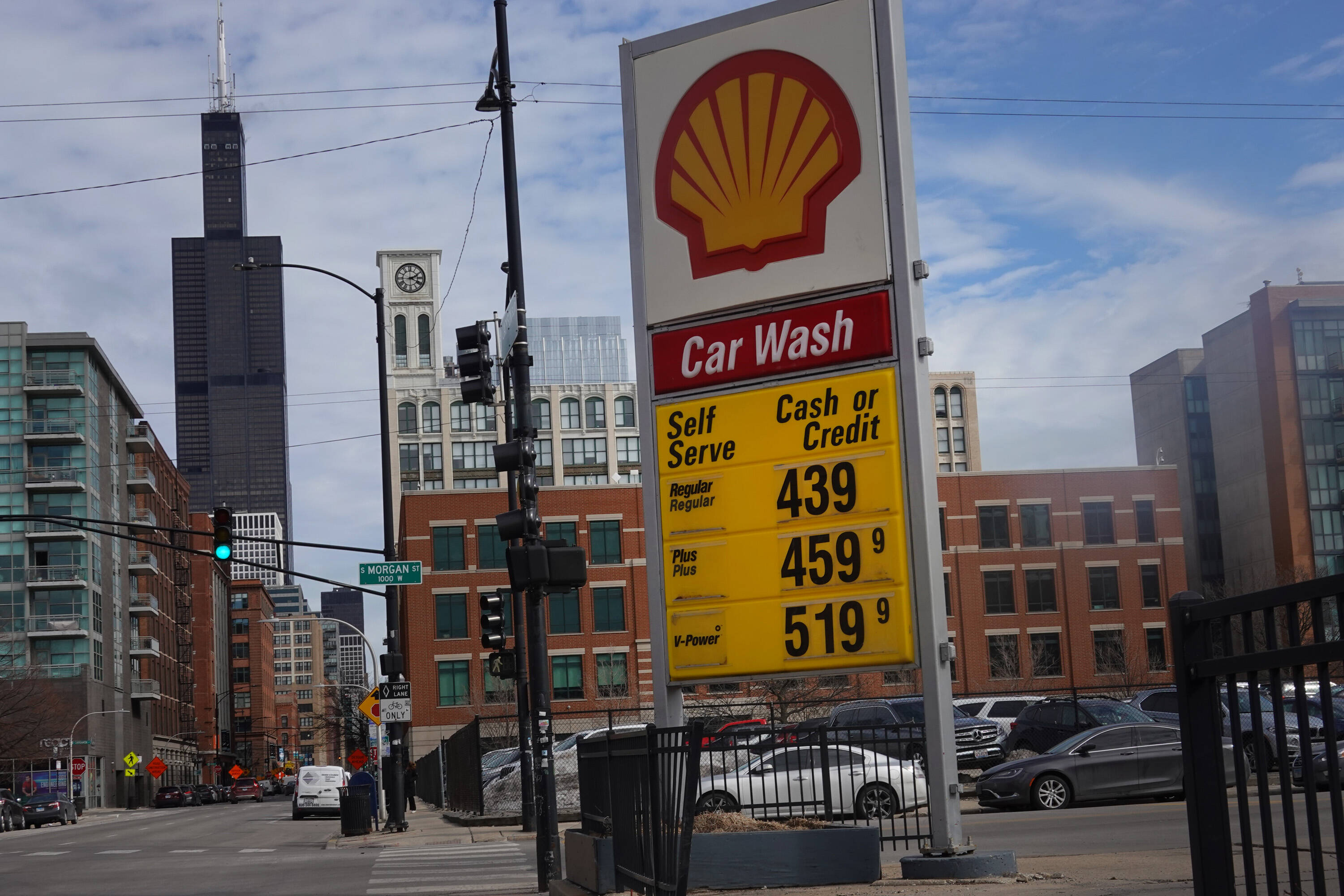 Gas prices in Chicago this week. (Scott Olson/Getty Images)