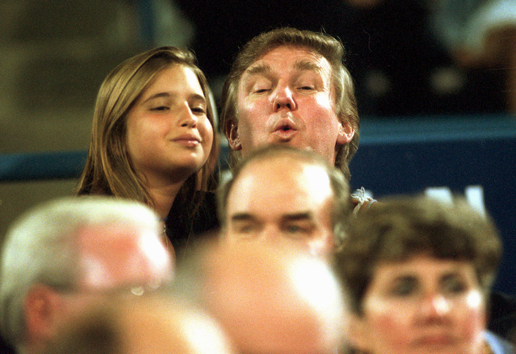 Donald Trump and his daughter Ivanka&nbsp;in 1994&nbsp;(AP Photo/Roh Frehm, File)</p>  