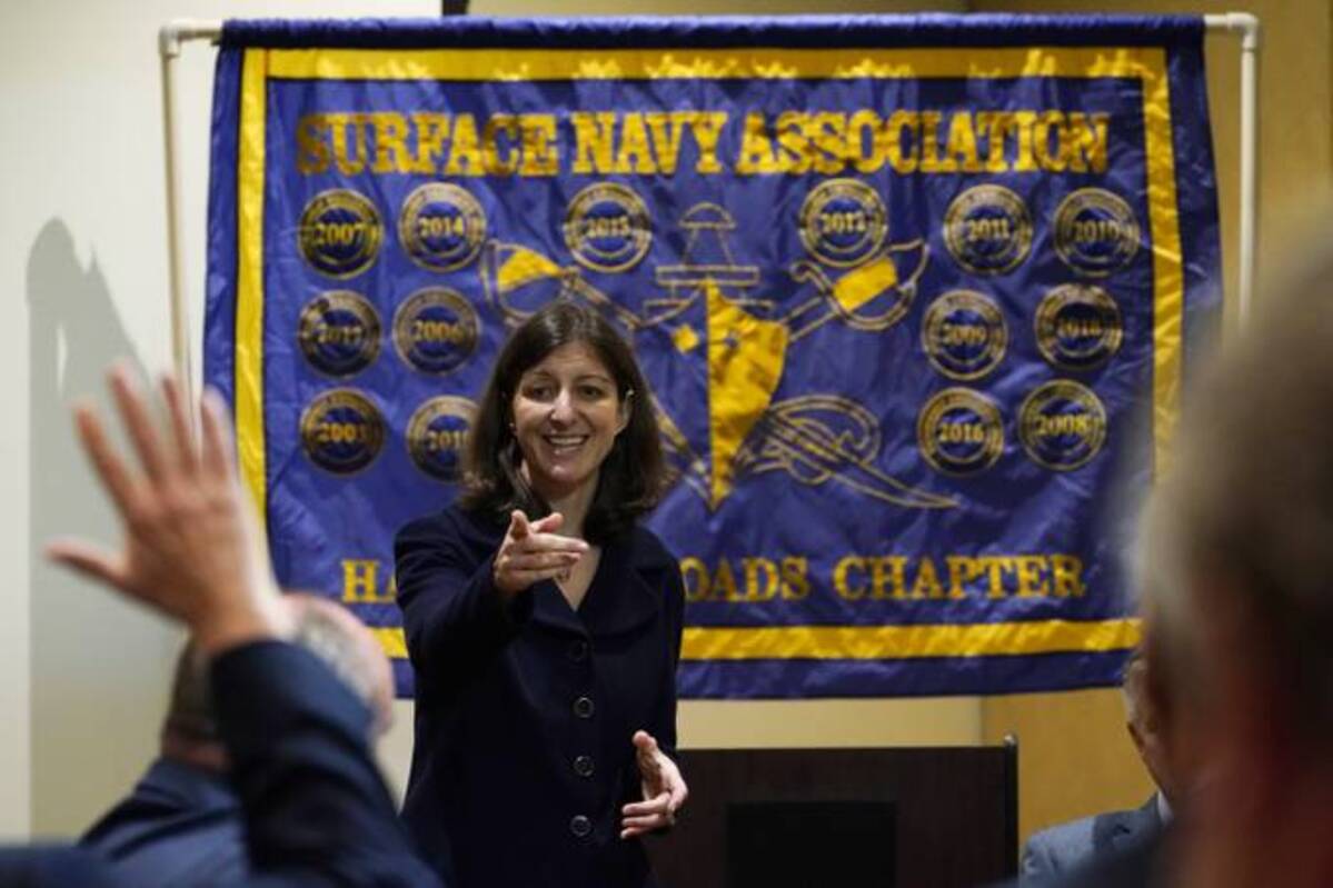 Rep. Elaine Luria (D-Va.) tells us that those promoting misinformation specifically targeted veterans. (Steve Helber/AP)