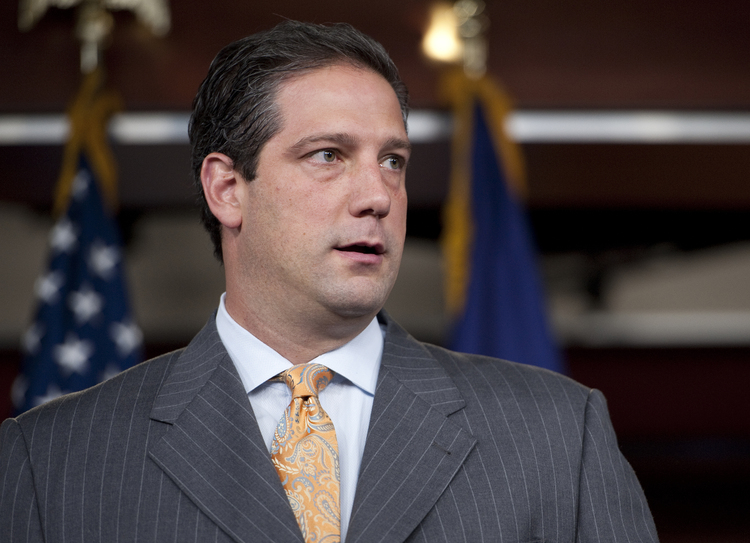 Rep. Tim Ryan (D-Ohio) speaks during a news conference. (Bill Clark/CQ Roll Call)</p>  