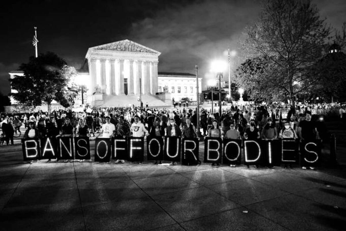 Abortion rights supporters rally outside the Supreme Court. (Paul Morigi/Getty Images for MoveOn)