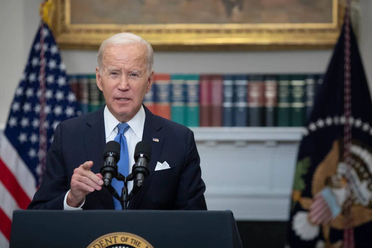 President Biden speaks about ongoing federal relief from Hurricane Ian at the White House on Friday. (Tom Brenner/The Washington Post )