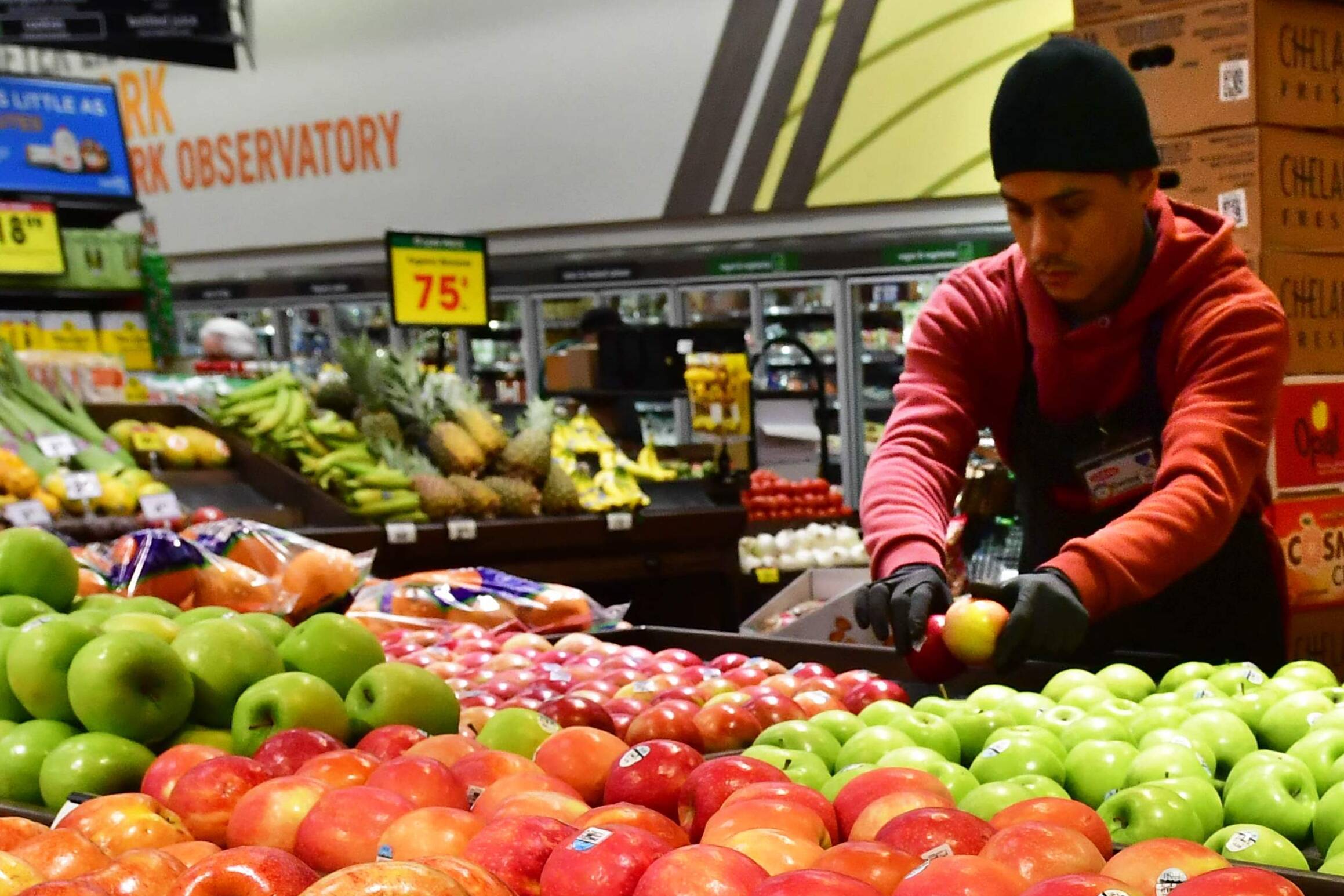 Americans paid more for groceries and other essentials last month. (Frederic Brown/Getty Images)