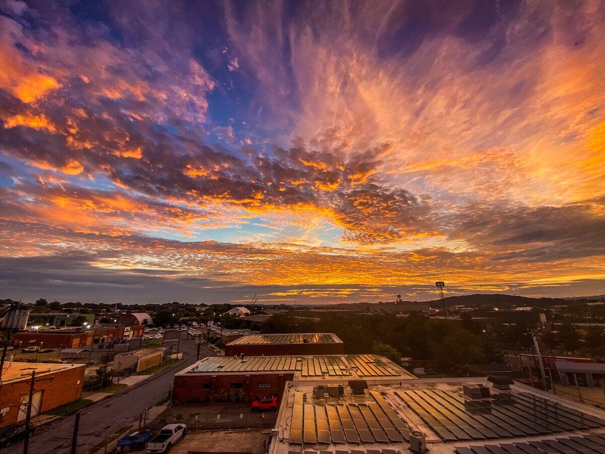 A stunning Monday morning sunrise from Northeast D.C.