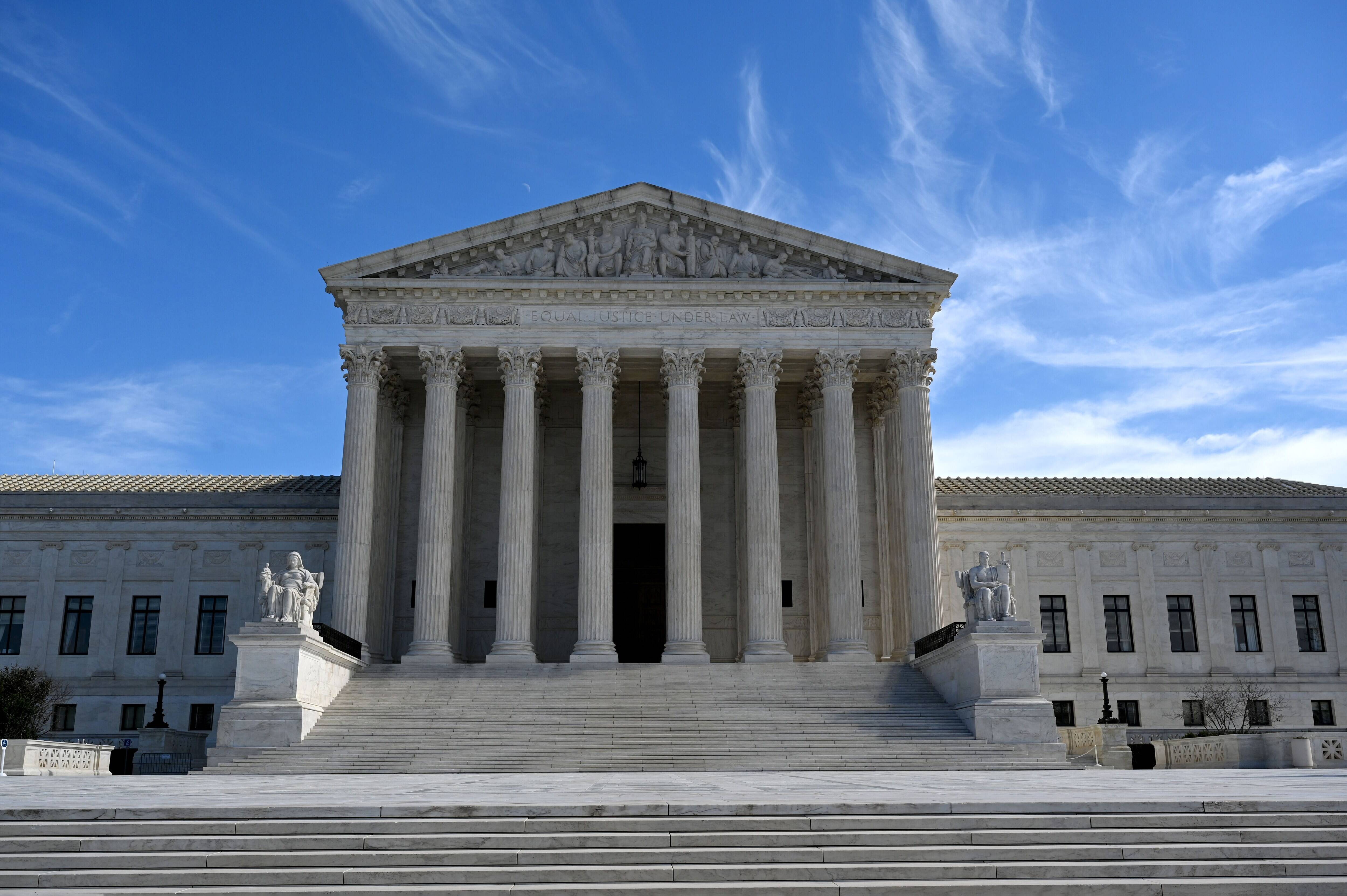 The United States Supreme Court building as seen on Tuesday in Washington. (Katherine Frey/The Washington Post)