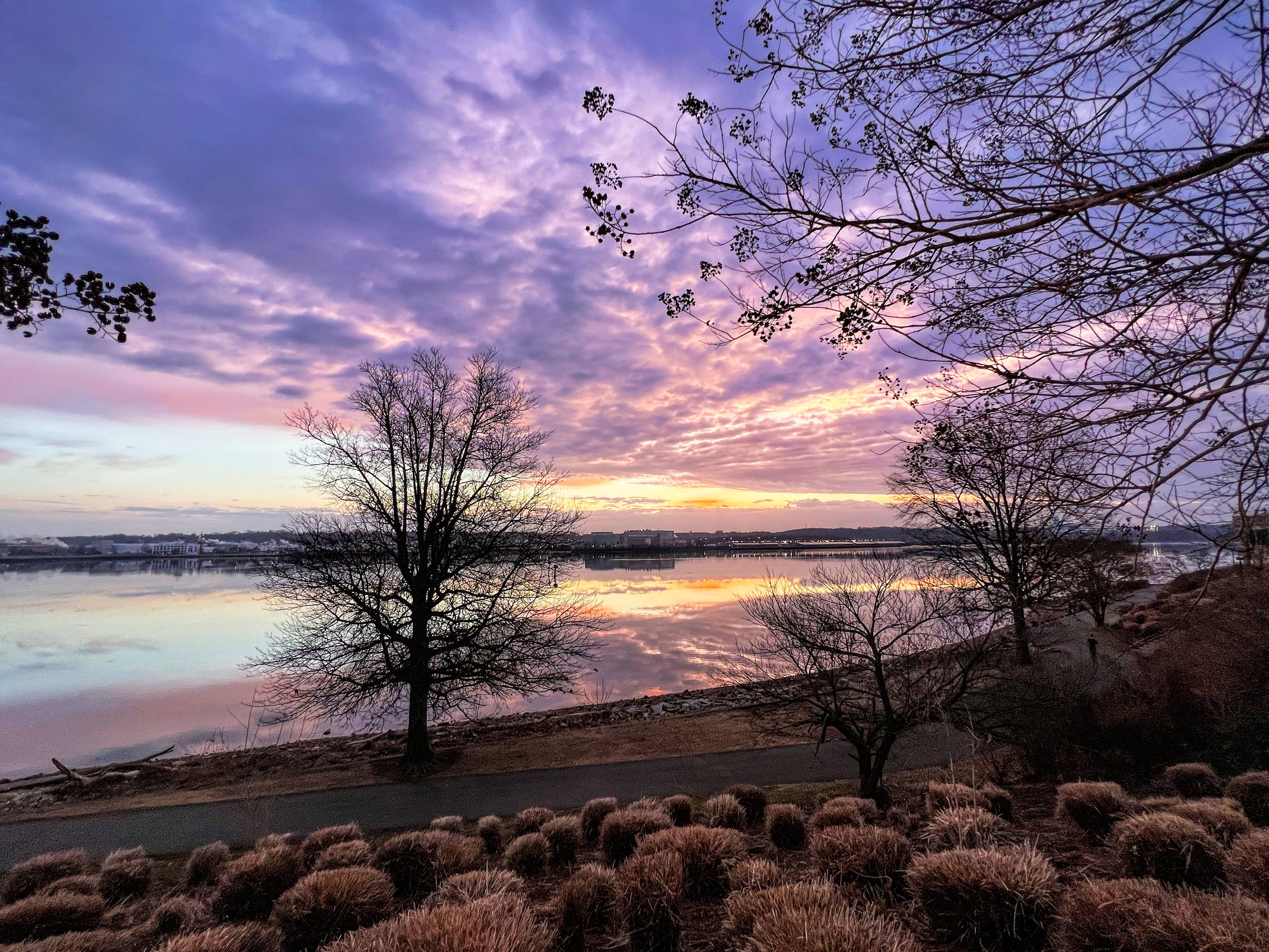 Tuesday's sunrise over the Potomac River from Old Town Alexandria. (Lee M./Flickr)