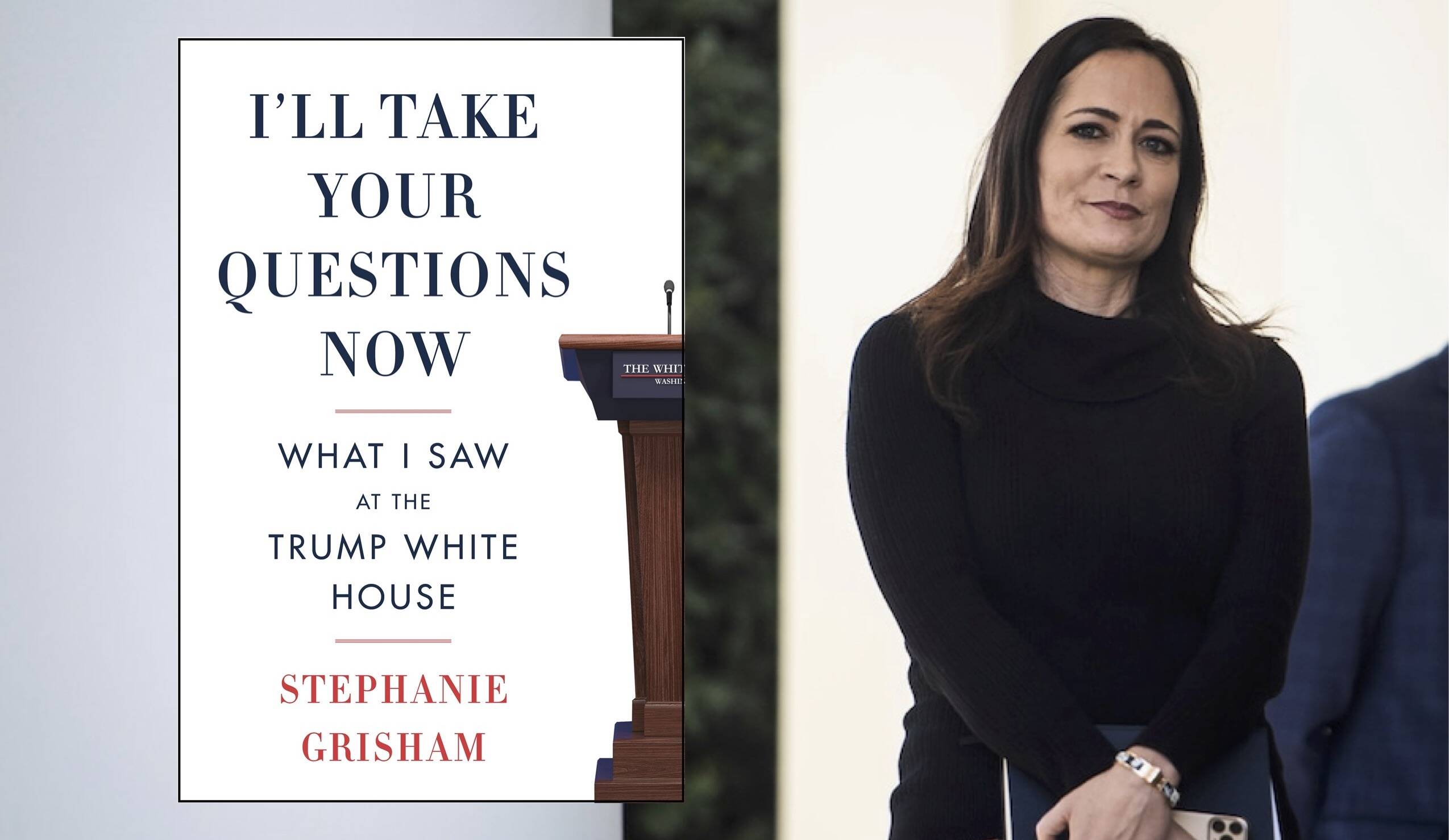 Former White House press secretary Stephanie Grisham in the Rose Garden in 2019. (Jabin Botsford/The Washington Post); Harper