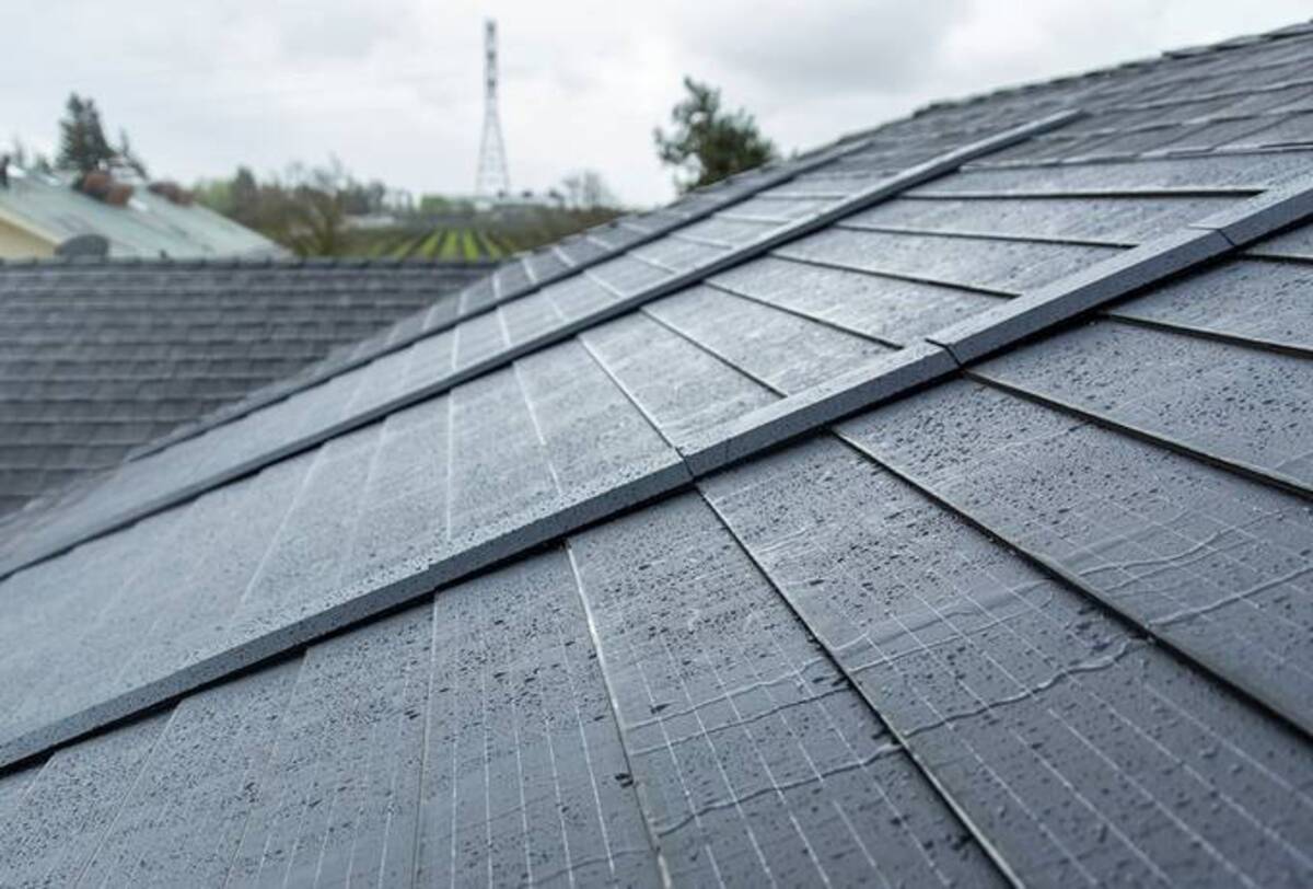 A roof with solar shingles. (GAF Energy)