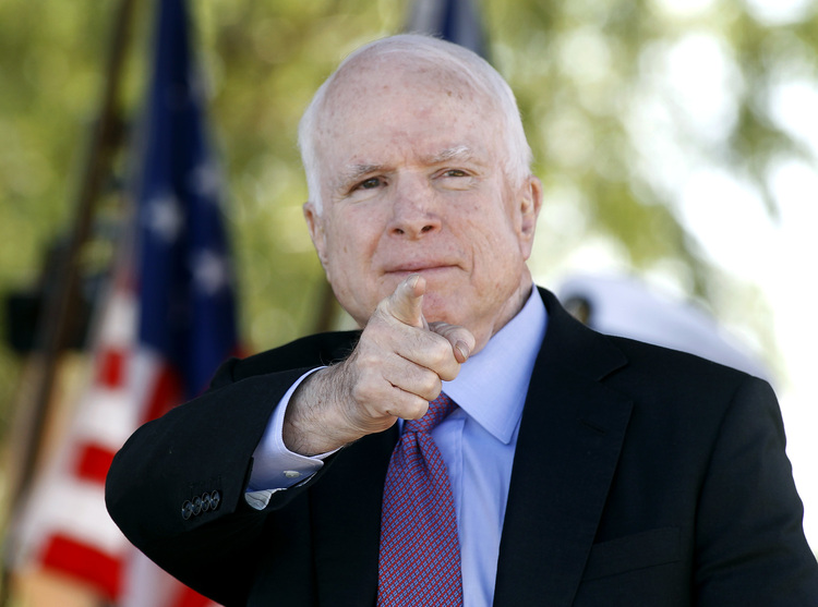 John McCain&nbsp;(AP Photo/Ralph Freso)</p>  