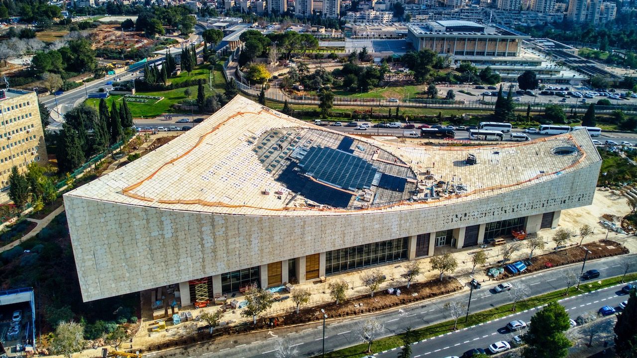 The new building for the National Library of Israel, designed by Herzog &amp; de Meuron, is nearing completion, but the library's future has become a matter of sharp debate. (Photo by Hagai Agmon-Snir)