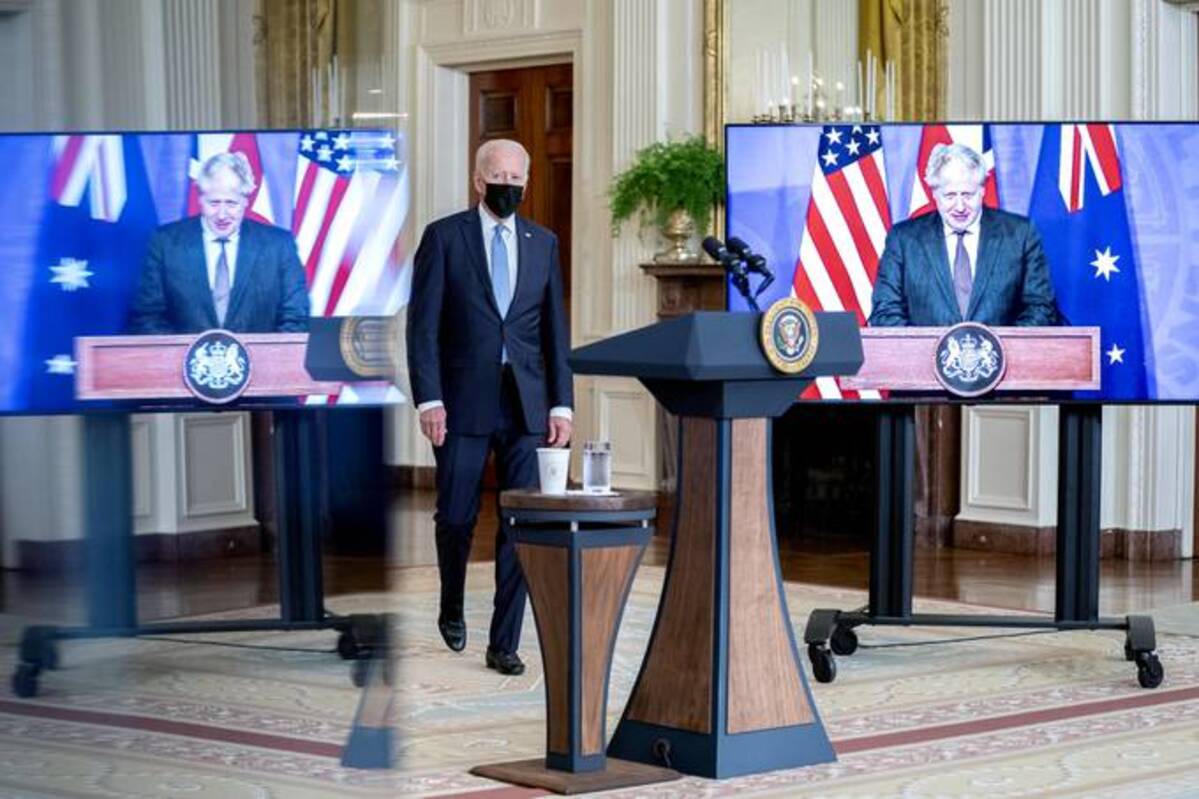 Biden will speak this afternoon in the East Room of the White House on his economic agenda. (Stefani Reynolds/Bloomberg News)