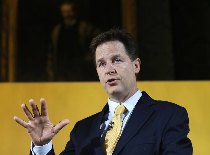 Nick Clegg, Facebook's vice president of global affairs, defended the company's suspension of Trump for two years. (AP Photo/Kirsty Wigglesworth, File)