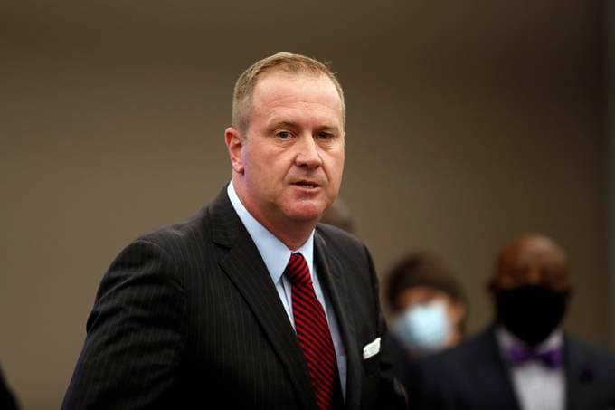 Missouri Attorney General Eric Schmitt (R) is thinking about running for Senate and has attacked Biden's coronavirus response. (AP Photo/Jeff Roberson, File)
