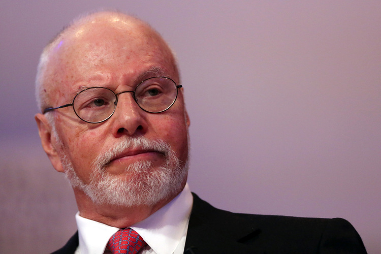 Paul Singer&nbsp;at&nbsp;Davos&nbsp;(Chris Ratcliffe/Bloomberg)</p>  