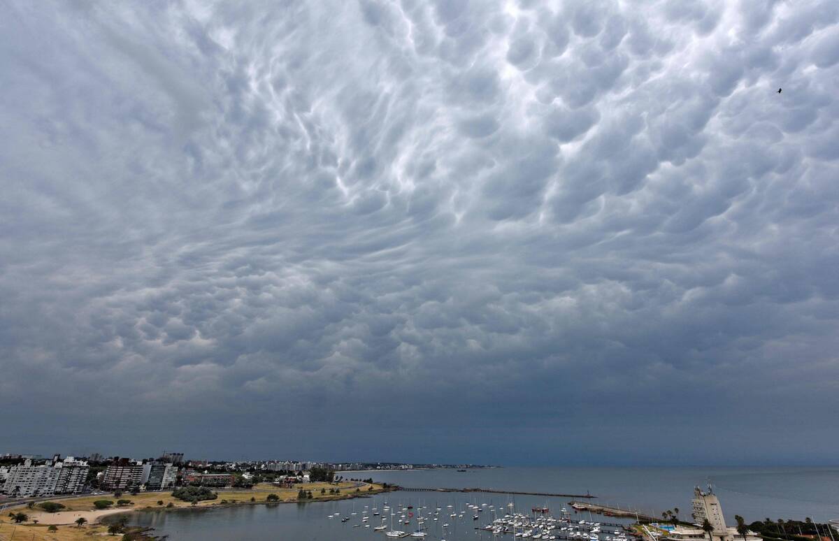 Clouds over Montevideo, Uruguay, on Jan. 4. (Mariana Suarez/AFP/Getty Images)