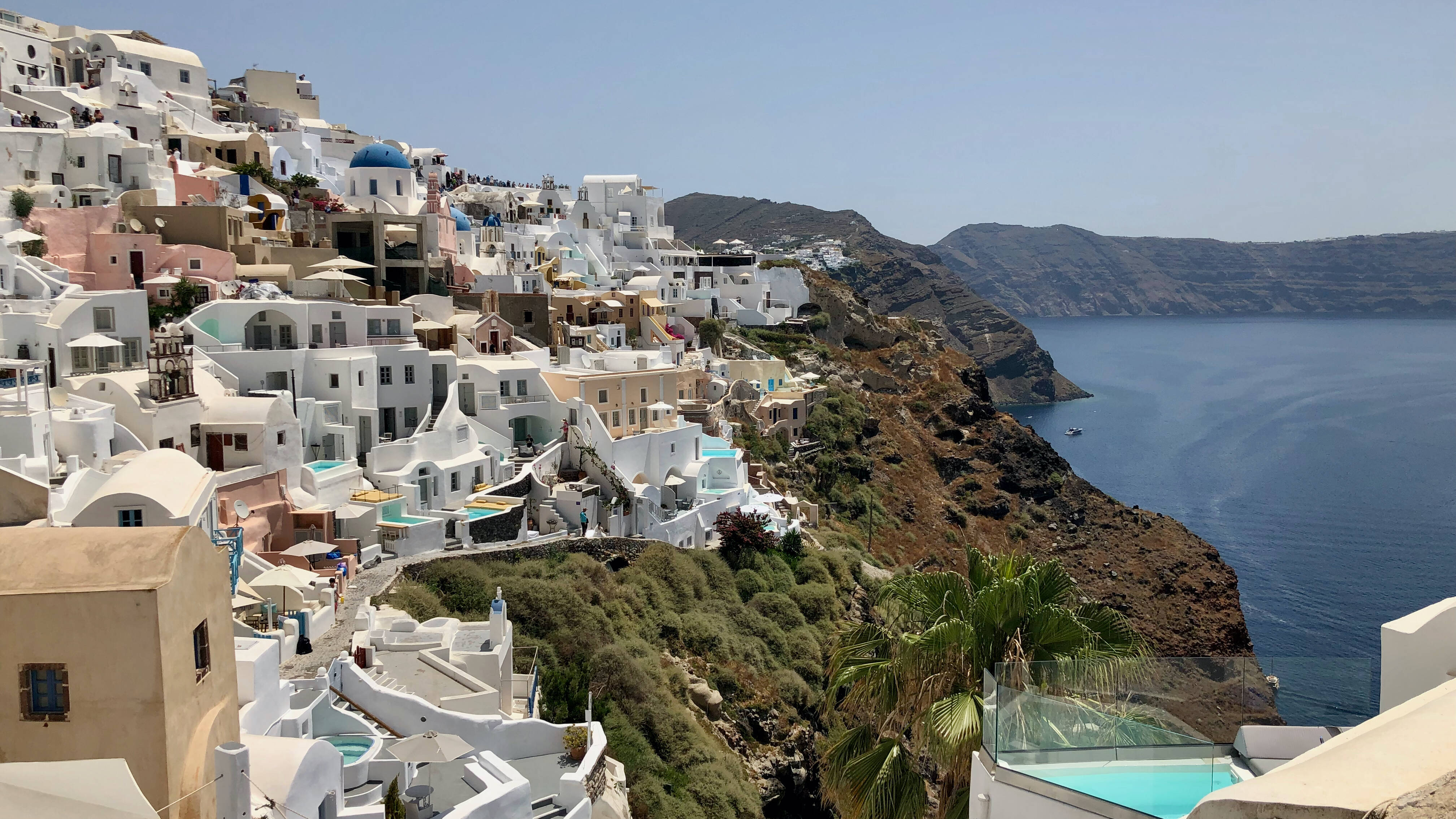 Can you spot my Kindle on Santorini? (Ron Charles/The Washington Post)