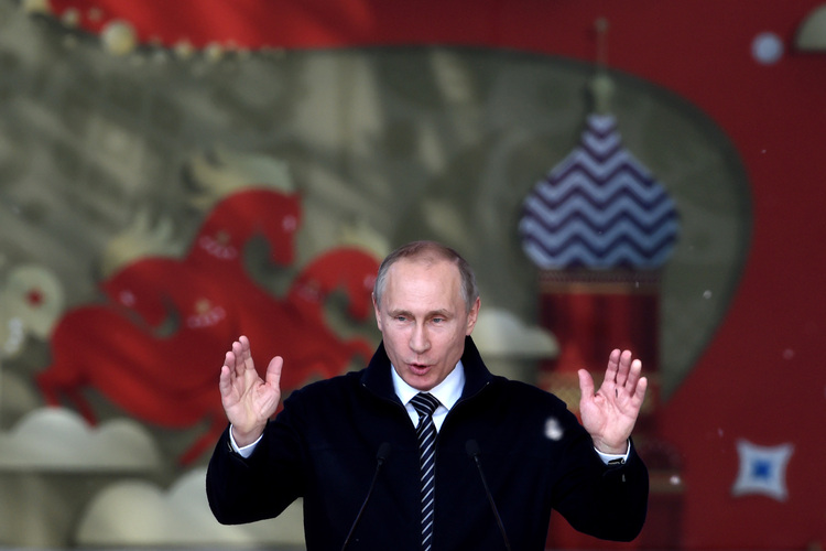 Russian President Vladimir Putin in Moscow&nbsp;on June 1. (Kirill Kudryavtesv/AFP/Getty Images)</p>  