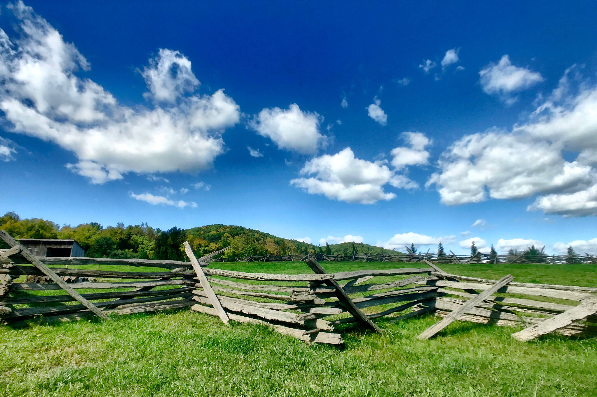 Blue skies and fast-moving clouds over Staunton, Va., on Oct. 17.