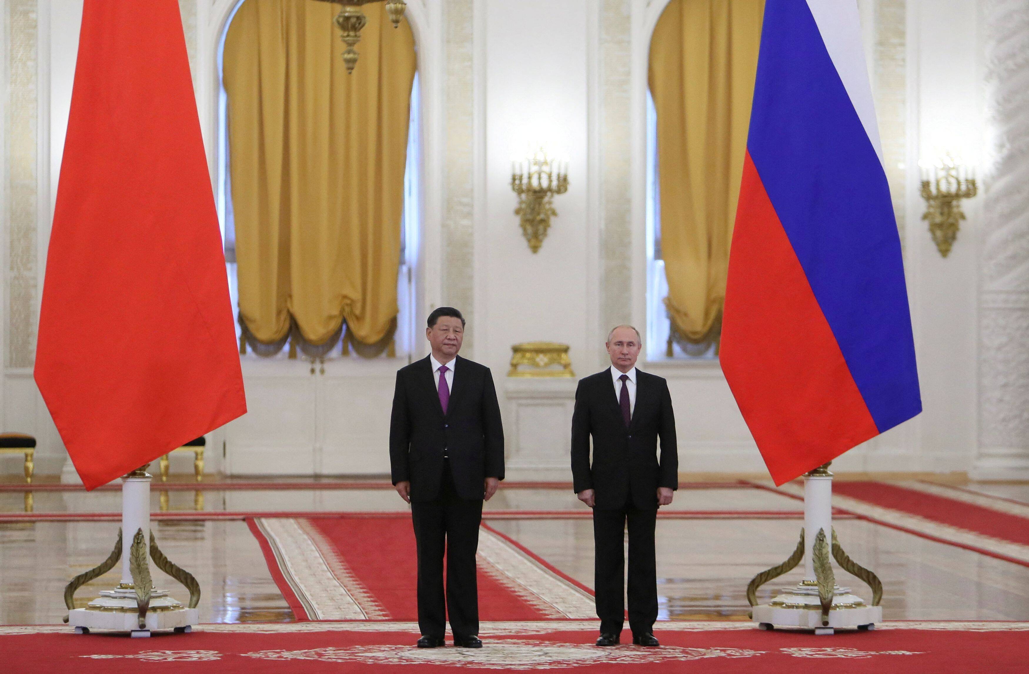 Russian President Vladimir Putin meets with his Chinese counterpart Xi Jinping at the Kremlin in Moscow in June 2019. (Evgenia Novozhenina/Reuters)