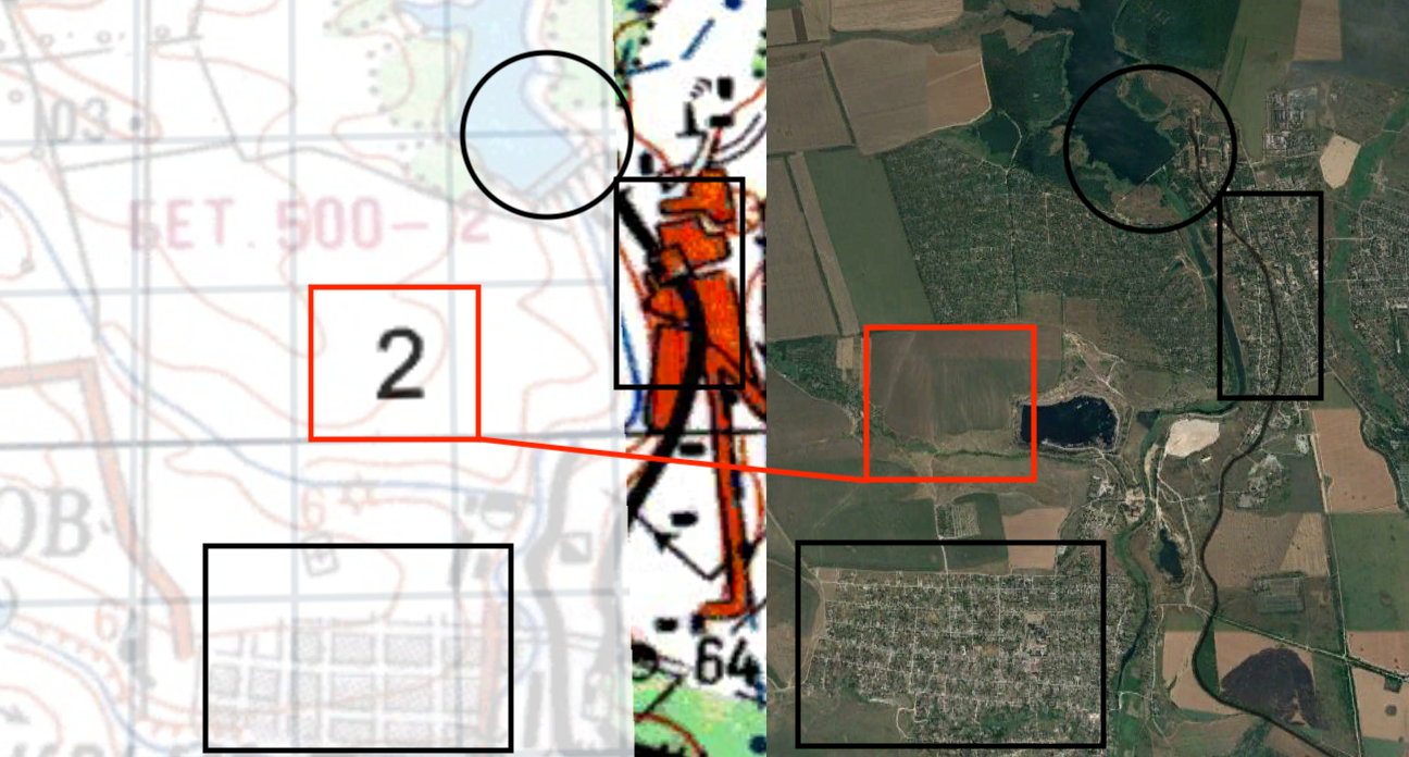 Detail from the stacked maps and satellite imagery. (Line of Actual Control)