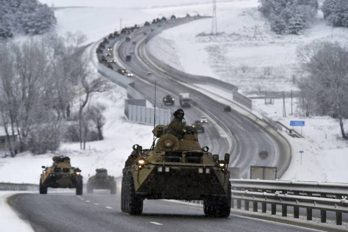 Russia continues to build up forces on its border with Ukraine. (AP)
