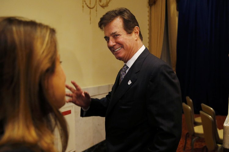 Paul Manafort&nbsp;at the Mayflower Hotel. (Reuters/Jim Bourg)</p>  