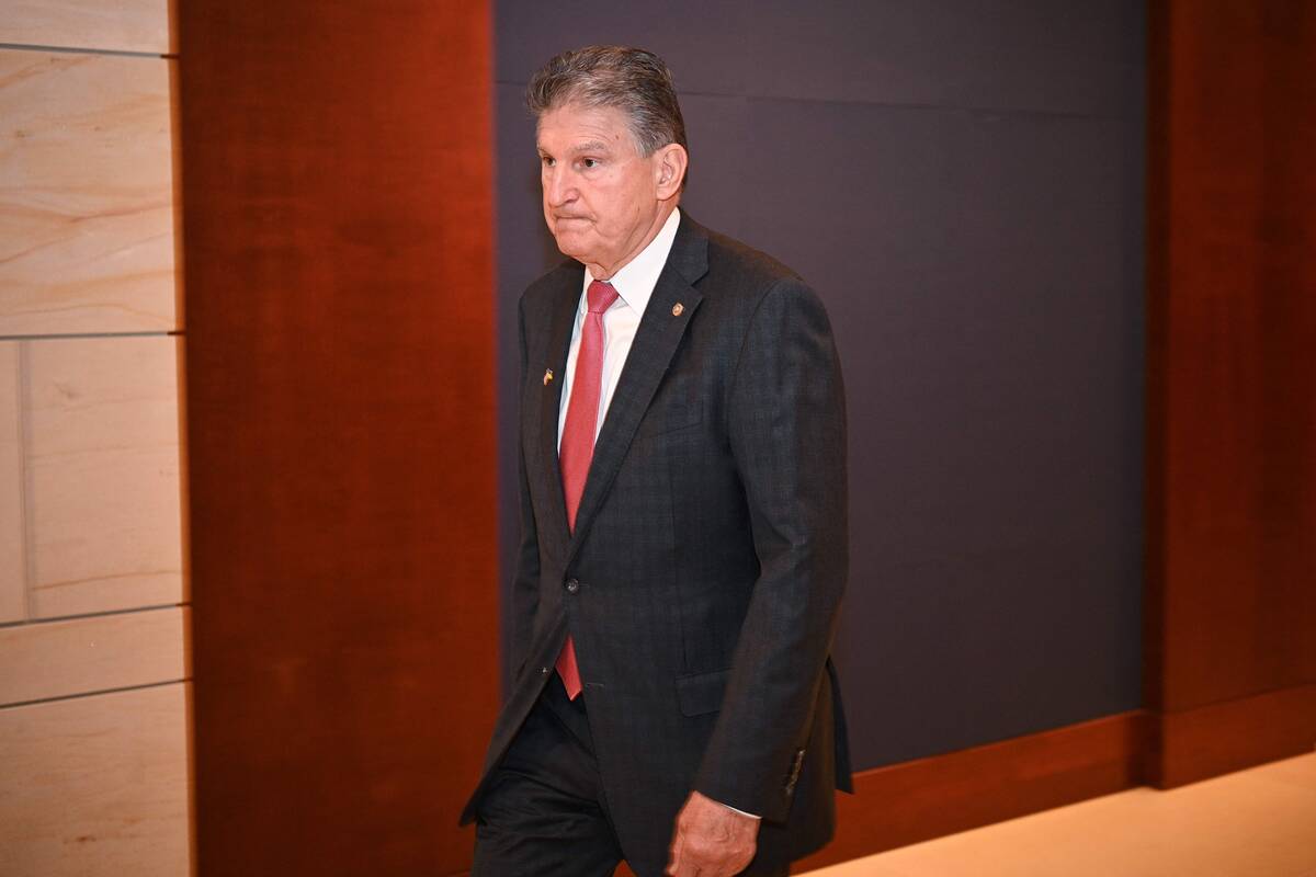 Sen. Joe Manchin III (D-W.Va.) on Capitol Hill this month. (Mandel Ngan/AFP/Getty Images)