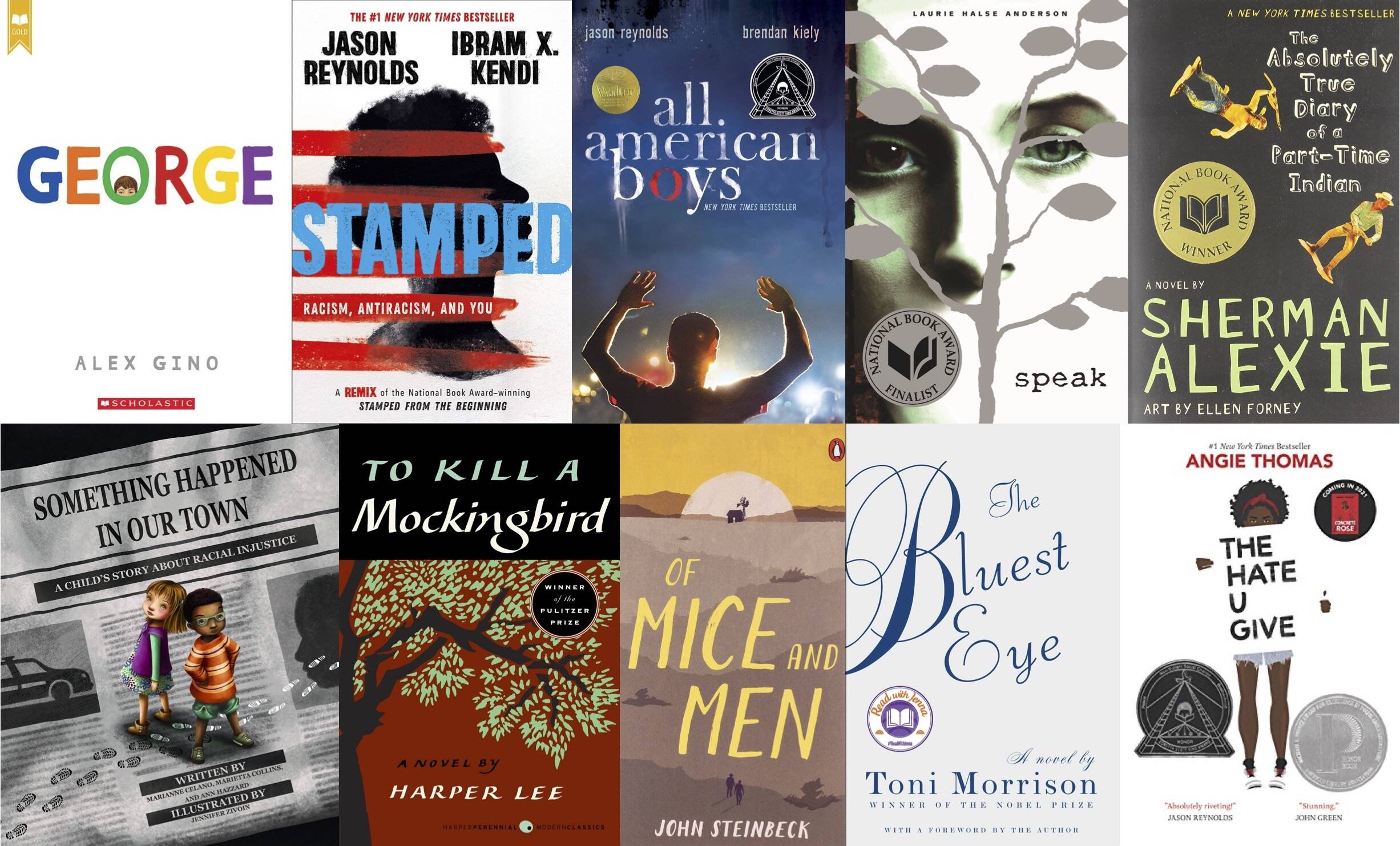 Top 10 Most Challenged Books, according to the American Library Association. (Scholastic; Little, Brown Books for Young Readers; Atheneum; Square Fish; Little, Brown Books for Young Readers; Magination; Harper Perennial; Penguin; Vintage; Balzer + Bray)