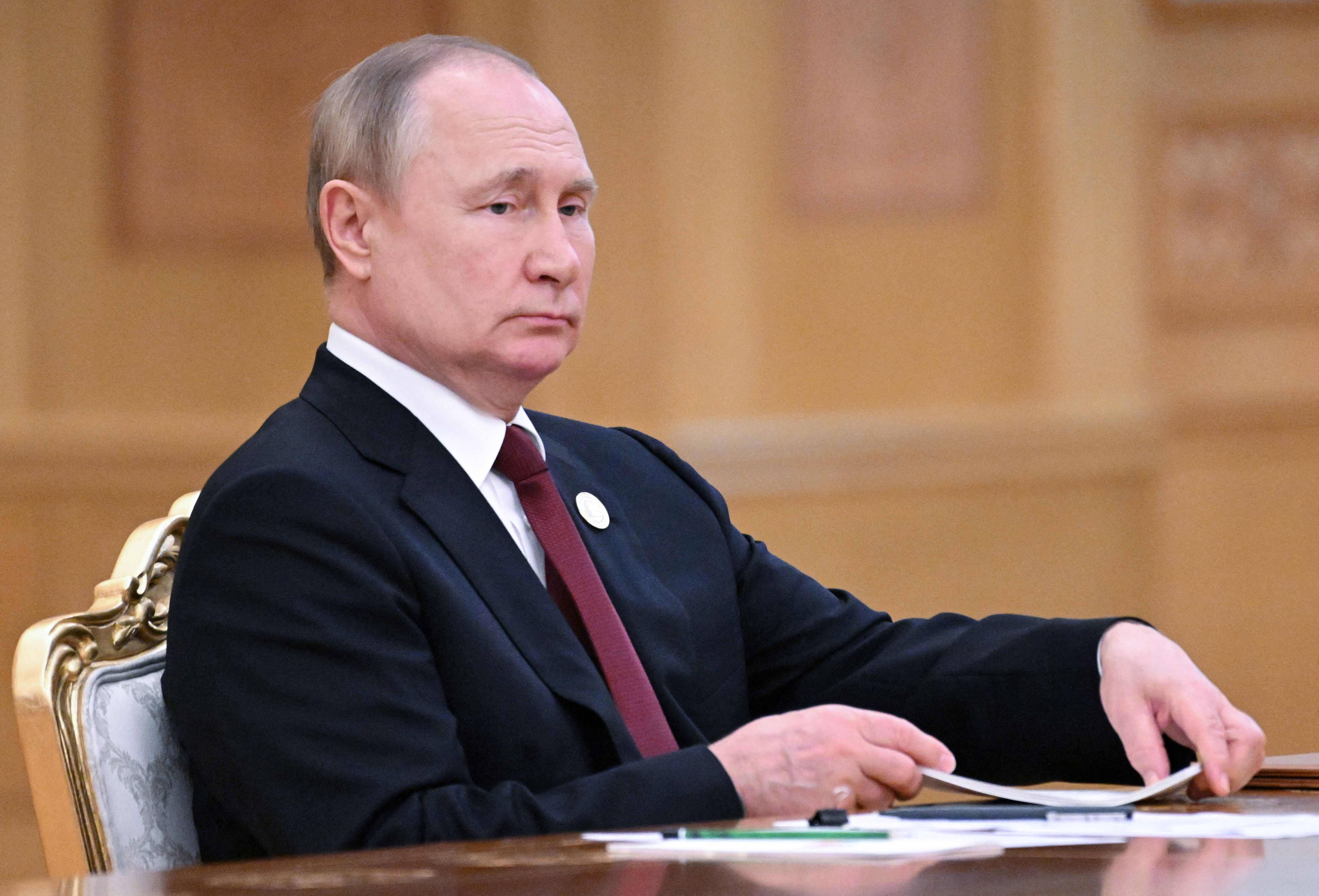 Russian President Vladimir Putin takes part in the Caspian Summit in Ashgabat, Turkmenistan, on June 29. (Grigory Sysoyev/AFP/Getty Images)