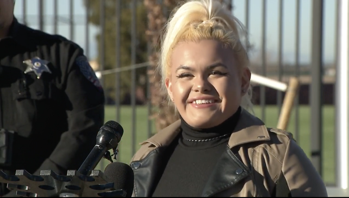 Dusti Talavera, 23, saved three children who fell into a frozen pond near her apartment. (KMGH)