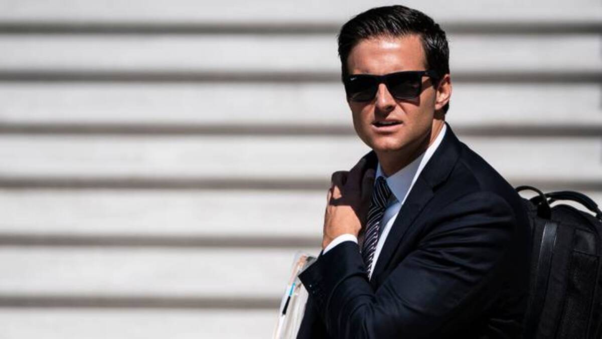 Director of the Presidential Personnel Office Johnny McEntee walks to board Marine One on Aug. 17, 2020. (Jabin Botsford/The Washington Post)