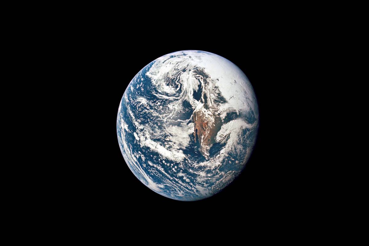 Earth as seen from the Apollo 10 spacecraft. (NASA/AP)