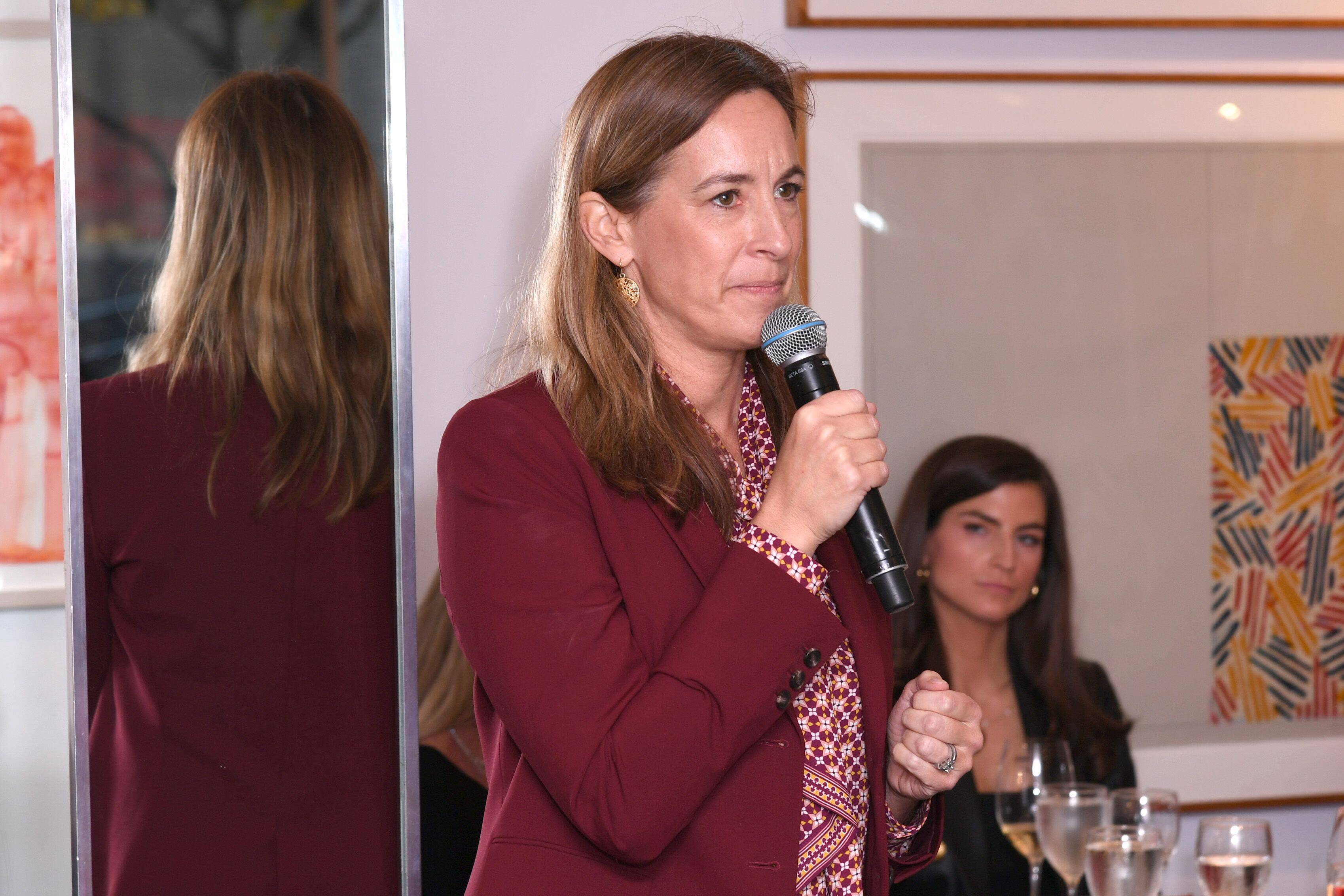 Rep. Mikie Sherrill (D-N.J.) speaks at a luncheon in New York. (Chance Yeh/Getty Images for Power 100 Lunch)