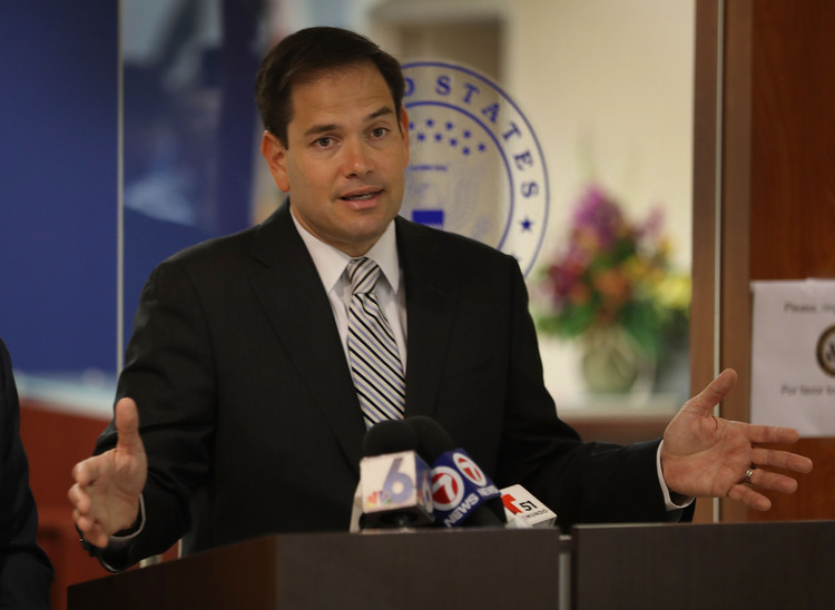 Marco Rubio says he may&nbsp;run for reelection to the Senate.&nbsp;(Photo by Joe Raedle/Getty Images)</p>  