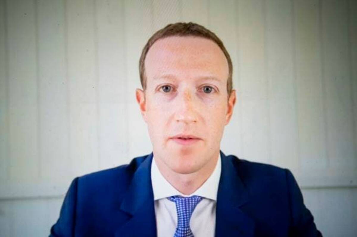 Mark Zuckerberg of Facebook testifies remotely before the House Judiciary Committee on July 29, 2020. (Photo by Carolyn Van Houten/The Washington Post)