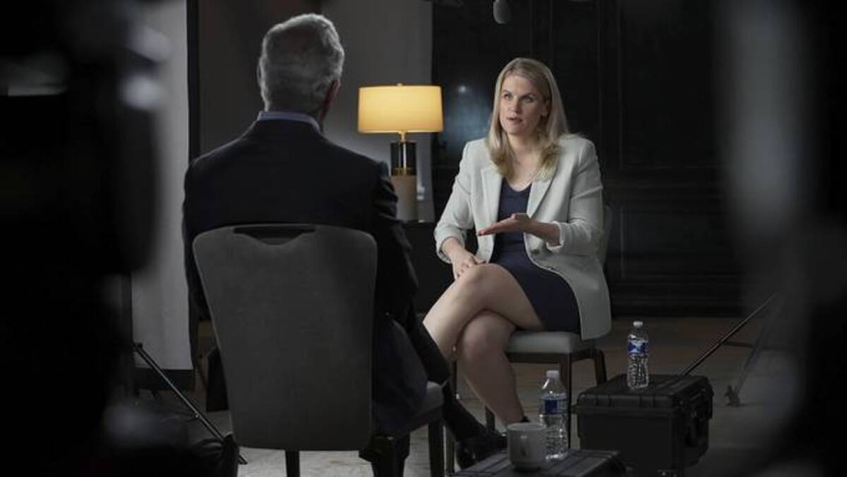 Facebook whistleblower Frances Haugen talks with CBS's Scott Pelley on 