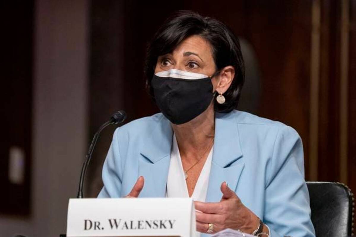 CDC Director Rochelle Walensky said BA.2 could become the predominant strain in the United States in the coming weeks. (Shawn Thew/pool/EPA-EFE)