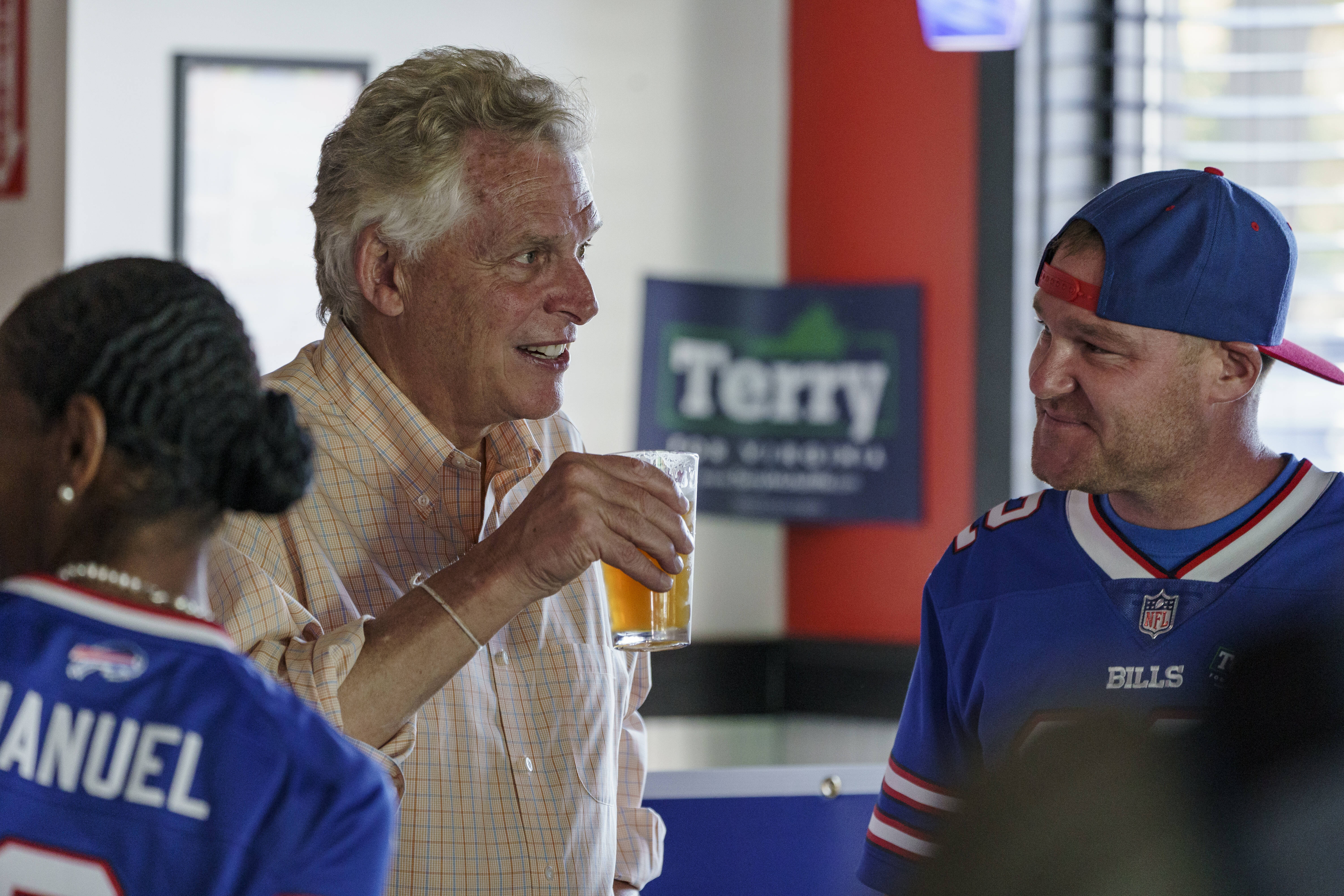 Terry McAuliffe, Democratic gubernatorial candidate for Virginia, campaigns in October. (Carlos Bernate for The Washington Post)
