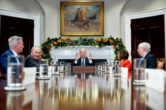 President Biden meets with congressional leaders from both parties Tuesday as he tries to avoid a rail strike that could damage the economy. &nbsp;(Andrew Harnik/AP)