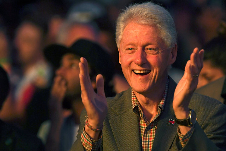 Bill Clinton visits Pennsylvania last week. (Mark Makela/Reuters)</p>  