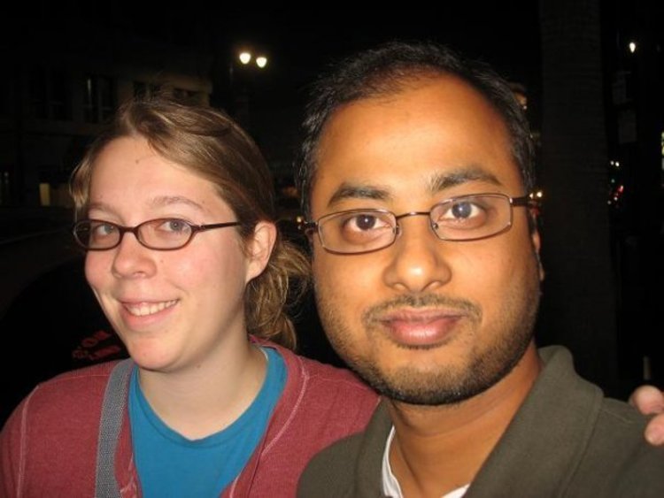 This undated photo shows Ashley Hasti, left, and Mainak Sarkar. Ashley was found dead in Brooklyn Park, Minnesota.&nbsp;(Facebook via AP)</p>  