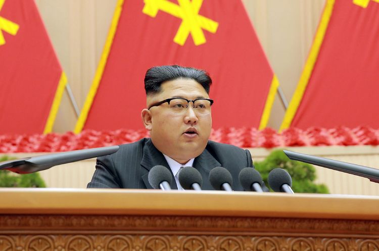 North Korea state media released this picture of KIm Jong-un on Dec. 26. (Via AFP)</p>