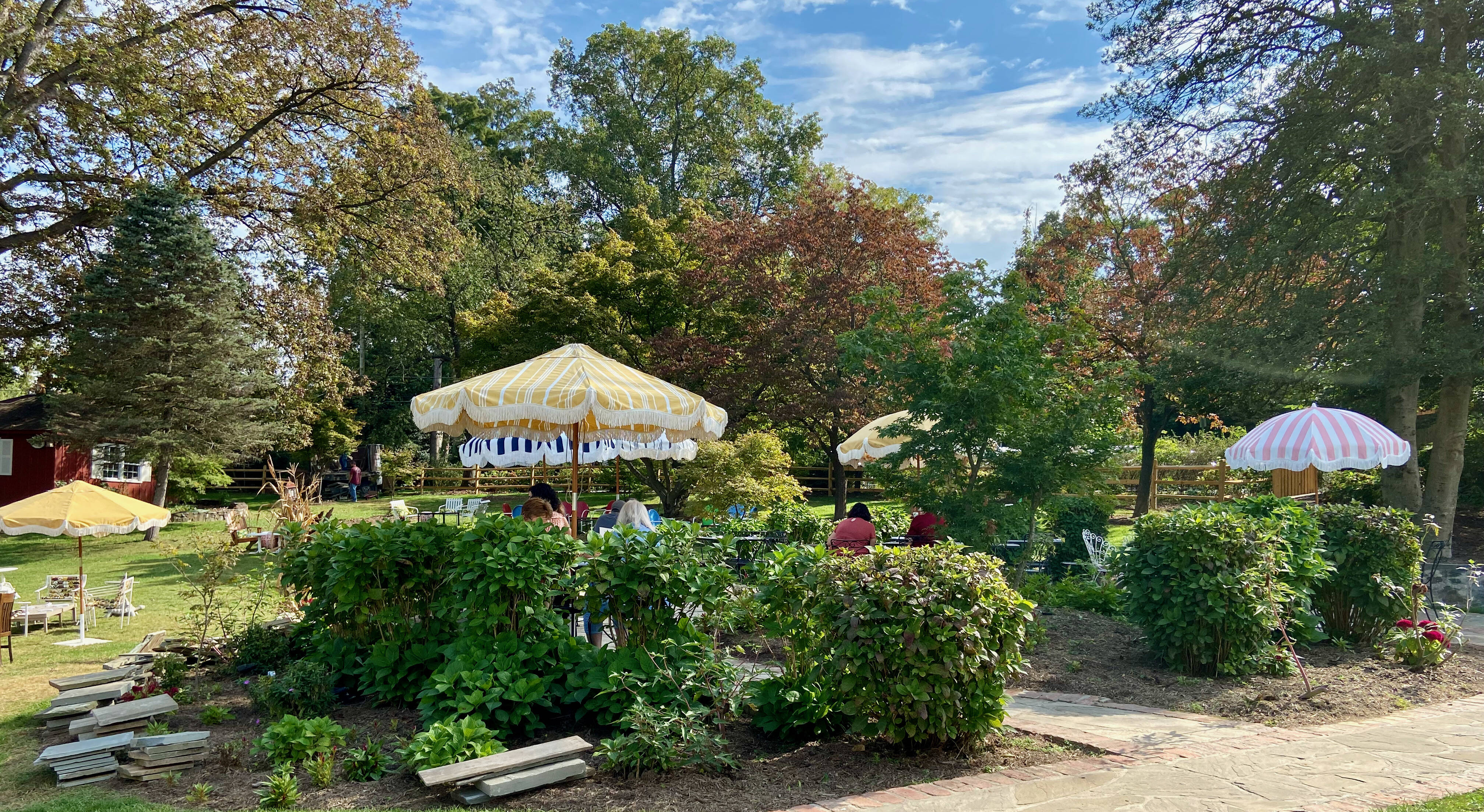 The Book World staff met for an outdoor lunch at Zinnia in Silver Spring, Md., on Oct. 15. (Ron Charles/The Washington Post)